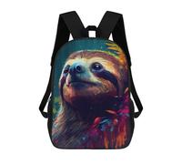sinyumoney Sloth Colorful Zaino Scolastico Per Bambini, Zaino Casual Da Viaggio Per Ragazzi E Ragazze, Zaino Da Giorno Di Grande Capacità 17inch