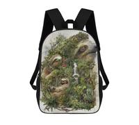 sinyumoney Sloth Family in Amazon Rainforest Zaino Scolastico Stampato in 3D, Borse Scolastiche Per Ragazzi E Ragazze, Zaino Per Laptop Per Bambini/studenti/adulti 17inch