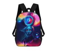 sinyumoney Sloth on A Swing Zaino scolastico stampato 3D, zaino casual per bambini, borsa scolastica stampata 3D per ragazzi, scuola primaria e college, Aurora Borealis, 17"