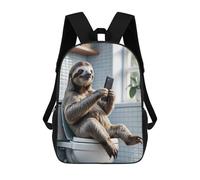 sinyumoney Sloth on Toilet Humor Zaini Per Bambini, Borsa Scolastica Stampata in 3D, Zaino Per Bambini, Zaini Da Viaggio, Borse Per Bambini, Borse Per Libri, Borsa Scolastica Per Bambini 17inch