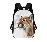 sinyumoney Smoking Cougar Zaini Per Bambini Zaino Scolastico Borsa Scolastica Stampata in 3D Borsa Scolastica Per Ragazzi Studenti Delle Scuole Elementari E Medie 17inch