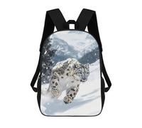 sinyumoney Snow Leopard Running Zaino Scolastico Per Bambini, Zaino Casual Da Viaggio Per Ragazzi E Ragazze, Zaino Da Giorno Di Grande Capacità 17inch