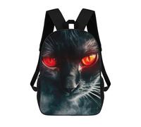 sinyumoney Snow Leopard Zaini Per Bambini, Zaini, Zaini Scuola Stampati 3D, Zaini Da Viaggio Alla Moda Per Bambini (primario, College), Red Eyed Feline, 17"