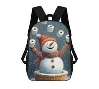 sinyumoney Snowman Juggling Toilet Paper Christmas Zaino Scolastico Stampato in 3D, Borse Scolastiche Per Ragazzi E Ragazze, Zaino Per Laptop Per Bambini/studenti/adulti 17inch