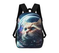 sinyumoney Space Cat Adventure -8 Zaino Scolastico Per Bambini Stampato in 3D Per Bambini, Zaini Da Viaggio, Borse Per Libri Per Ragazzi, Studenti Delle Scuole Elementari 17inch