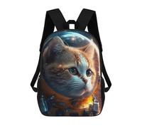 sinyumoney Space Cat Zaino Scolastico Per Bambini, Zaino Casual Da Viaggio Per Ragazzi E Ragazze, Zaino Da Giorno Di Grande Capacità 17inch