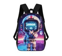 sinyumoney Space ERRORZaino Scolastico Per Bambini, Zaini Stampati in 3D, Zaini Alla Moda Per La Scuola Elementare E Media Per Ragazzi. 17inch