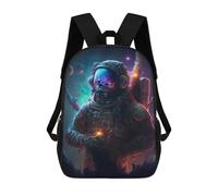 sinyumoney Space Explorer with Cosmic Helmet Zaino Per Bambini, Zaino Scolastico Per Bambini, Zaini Scolastici Stampati in 3D Per Ragazzi E Studenti Adolescenti 17inch