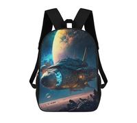 sinyumoney Space Station Odyssey -4 Zaino, Zaino Per Bambini, Borsa Scolastica Per Studenti, Zaino Per Libri, Borsa Scolastica Stampata in 3D Per Ragazzi E Ragazze 17inch