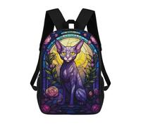 sinyumoney Sphynx Cat Abstract Zaino Per La Scuola Stampato in 3D Borsa Scolastica Per Ragazzi E Ragazze Zaino Per Bambini Zaino Da Viaggio 17inch