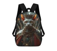 sinyumoney Sphynx King Zaino Scolastico Alla Moda Per Studenti, Adatto A Ragazzi E Ragazze, Ideale Per Viaggi All'aperto E Attività Ricreative. 17inch