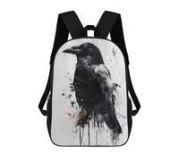 sinyumoney Splash Watercolor Raven Zaino Scolastico Alla Moda Per Studenti, Adatto A Ragazzi E Ragazze, Ideale Per Viaggi All'aperto E Attività Ricreative. 17inch