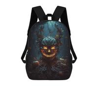 sinyumoney Spooky Ghost Ride - Zaino scolastico per bambini con stampa 3D, ideale per viaggi e libri, Halloween VI, 17"