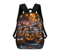 sinyumoney Spooky Jack-o-Lanterns Zaino scolastico stampato 3D, zaino casual per bambini, borsa scolastica stampata 3D per ragazzi, scuola primaria e college 17inch