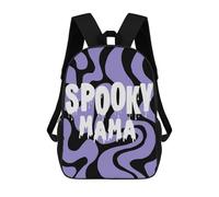sinyumoney Spooky Mama Halloween Zaino Per La Scuola Stampato in 3D Borsa Scolastica Per Ragazzi E Ragazze Zaino Per Bambini Zaino Da Viaggio 17inch