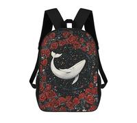 sinyumoney Spooky Skull with Glowing Eye Zaini Stampati 3D Per Bambini Zaini Alla Moda E Casual Per Il Giorno Borse Da Viaggio, Zaini All'aperto Per Ragazzi E Ragazze, Stile-23, 17"
