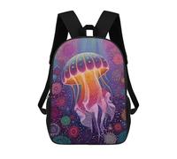sinyumoney Spooky Skull with Glowing Eye Zaini Stampati 3D Per Bambini Zaini Alla Moda E Casual Per Il Giorno Borse Da Viaggio, Zaini All'aperto Per Ragazzi E Ragazze, Stile-22, 17"