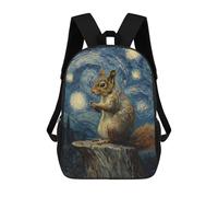 sinyumoney Squirrel Under Starry Night Zaini Casual Per Bambini, Borse Scolastiche Per Ragazzi E Ragazze, Zaini Per Libri, Zaini 17inch