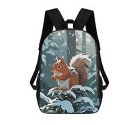 sinyumoney Squirrel Winter Zaini, Zaino Per Bambini, Borsa Scolastica Per Studenti, Zaini Da Viaggio Stampati in 3D, Zaino Accessorio Moda, Zaini Impermeabili Per Bambini 17inch