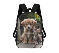 sinyumoney Squirrel, zaino stampato 3D per bambini, zaino alla moda, per scuola, viaggi e tempo libero, grande zaino per ragazzi e ragazze, Cubs, 17"