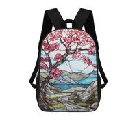 sinyumoney Stained Glass Blossom Tree Zaini Casual Per Bambini, Borse Scolastiche Per Ragazzi E Ragazze, Zaini Per Libri, Zaini 17inch