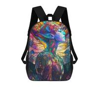 sinyumoney Stained Glass Figure Zaino, Borsa Scolastica Stampata in 3D, Borsa Per Il Pranzo Scolastico, Zaino Da Viaggio, Zaino Per Amici, Zaino Scolastico Per Ragazze E Ragazzi 17inch