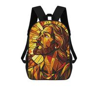 sinyumoney Stained Glass Jesus Zaino Scolastico Zaini Scolastici Per Ragazze Zaini Per Ragazzi Con Tasche Borsa Scolastica Alla Moda Zaino Per Bambini 17inch