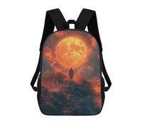 sinyumoney Stairway to The Moon Zaino Scolastico Stampato in 3D Per Bambini, Zaino Scolastico Casual Alla Moda Per Bambini Studenti 17inch