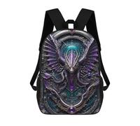 sinyumoney Stampa 3D Celestial Steampunk Fox Zaini Scuola Per Bambini, Zaini Per Ragazzi, Grande Zaino Da Viaggio, Zaini Da Giorno, Eternal Dragon Wings, 17"