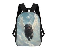 sinyumoney Stampa 3D Cocker Spaniel con Angel Wings Heavenly Dog Tribute Zaini Scuola Per Bambini Zaini Per Ragazzi Zaino Grande Da Viaggio Zaini Da Giorno, Newfoundland Angel Gentle Giant Pet Tribute