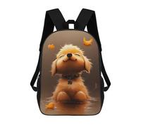 sinyumoney Stampa 3D Golden Pup con Yellow Birds Zaini Scuola Per Bambini Da 17 Pollice Borse Da Libro Per Ragazzi Grande Zaino Da Viaggio, Zaini Da Giorno, Stile:, 17"