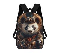 sinyumoney Stampa 3D Steampunk Ape Animale Zaini Scuola Per Bambini Zaini Per Ragazzi Zaino Grande Da Viaggio Zaini Da Giorno, Steampunk Animal Panda, 17"
