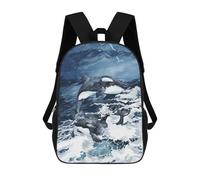 sinyumoney Stampa 3D Zaino Alla Moda Per Bambini Wild Orcas Zaino Per Ragazzi Zaino Scolastico Per Ragazze Borse Per La Scuola Elementare Borsa Per Libri Per Adolescenti 17inch