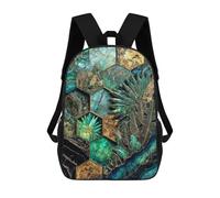 sinyumoney Stampa 3D Zaino Per Bambini Hexagonal Harmony Kintsugi Art Zaini Da Giorno Borsa Per Libri Borsa Per Libri Alla Moda Zaini Casual Per Ragazzi E Ragazze Della Scuola 17inch