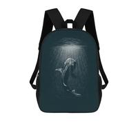 sinyumoney Stampa 3D Zaino Per Bambini Whale Shark Line Art Zaini Da Giorno Borsa Per Libri Borsa Per Libri Alla Moda Zaini Casual Per Ragazzi E Ragazze Della Scuola 17inch