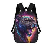 sinyumoney Stampato in 3D Colorful Roaring Panther Zaini Scolastici Per Bambini Alla Moda Zaini Casual Da Viaggio Per Bambini Zaini Da Giorno Di Grande Capacità Per Ragazzi E Ragazze 17inch