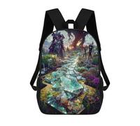 sinyumoney Stampato in 3D Crystal Labyrinth Fantasy Scene Zaini Scolastici Per Bambini Alla Moda Zaini Casual Da Viaggio Per Bambini Zaini Da Giorno Di Grande Capacità Per Ragazzi E Ragazze 17inch