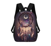 sinyumoney Stampato in 3D Enchanted Celestial Dreamcatcher Zaini Scolastici Per Bambini Alla Moda Zaini Casual Da Viaggio Per Bambini Zaini Da Giorno Di Grande Capacità Per Ragazzi E Ragazze 17inch