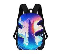 sinyumoney Stampato in 3D Enchanted Forest at Sunset Zaini Scolastici Per Bambini Alla Moda Zaini Casual Da Viaggio Per Bambini Zaini Da Giorno Di Grande Capacità Per Ragazzi E Ragazze 17inch