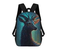 sinyumoney Stampato in 3D Enchanted Forest Deer Portrait -1 Zaini Scolastici Per Bambini Alla Moda Zaini Casual Da Viaggio Per Bambini Zaini Da Giorno Di Grande Capacità Per Ragazzi E Ragazze 17inch