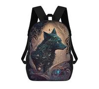sinyumoney Stampato in 3D Enchanted Wolf Portrait -6 Zaini Scolastici Per Bambini Alla Moda Zaini Casual Da Viaggio Per Bambini Zaini Da Giorno Di Grande Capacità Per Ragazzi E Ragazze 17inch