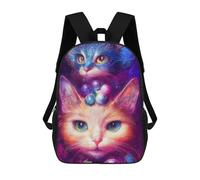 sinyumoney Stampato in 3D Galactic Cats Cosmic Whiskers Zaini Scolastici Per Bambini Alla Moda Zaini Casual Da Viaggio Per Bambini Zaini Da Giorno Di Grande Capacità Per Ragazzi E Ragazze 17inch