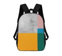 sinyumoney Stampato in 3D Geometric Collage 4 Zaini Scolastici Per Bambini Alla Moda Zaini Casual Da Viaggio Per Bambini Zaini Da Giorno Di Grande Capacità Per Ragazzi E Ragazze 17inch