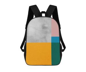 sinyumoney Stampato in 3D Geometric Collage 4 Zaini Scolastici Per Bambini Alla Moda Zaini Casual Da Viaggio Per Bambini Zaini Da Giorno Di Grande Capacità Per Ragazzi E Ragazze 17inch