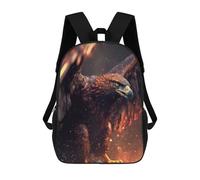 sinyumoney Stampato in 3D Golden Eagle Soaring Zaini Scolastici Per Bambini Alla Moda Zaini Casual Da Viaggio Per Bambini Zaini Da Giorno Di Grande Capacità Per Ragazzi E Ragazze 17inch
