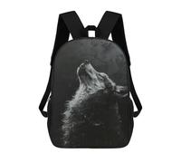 sinyumoney Stampato in 3D Howling Wolf in Darkness Zaini Scolastici Per Bambini Alla Moda Zaini Casual Da Viaggio Per Bambini Zaini Da Giorno Di Grande Capacità Per Ragazzi E Ragazze 17inch