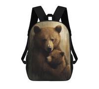 sinyumoney Stampato in 3D Mother Bear And Cub Zaini Scolastici Per Bambini Alla Moda Zaini Casual Da Viaggio Per Bambini Zaini Da Giorno Di Grande Capacità Per Ragazzi E Ragazze 17inch