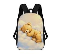sinyumoney Stampato in 3D Sleeping Teddy Bear on Clouds Zaini Scolastici Per Bambini Alla Moda Zaini Casual Da Viaggio Per Bambini Zaini Da Giorno Di Grande Capacità Per Ragazzi E Ragazze 17inch