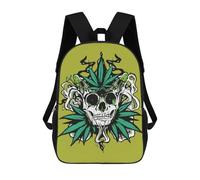 sinyumoney Stampato in 3D Stoned Skull with Cannabis Leaves Zaini Scolastici Per Bambini Alla Moda Zaini Casual Da Viaggio Per Bambini Zaini Da Giorno Di Grande Capacità Per Ragazzi E Ragazze 17inch