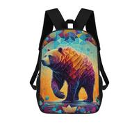 sinyumoney Stampato in 3D The Slow And Mighty Bear Zaini Scolastici Per Bambini Alla Moda Zaini Casual Da Viaggio Per Bambini Zaini Da Giorno Di Grande Capacità Per Ragazzi E Ragazze 17inch